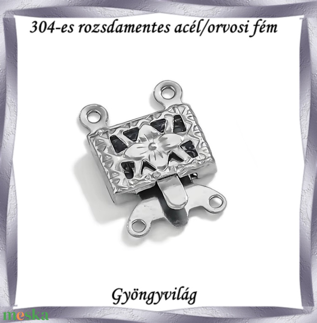 304 Nemes acél ékszerkellék: lánckapocs NALK 11 2db/ csomag - kellékek & szerszámok - gyöngyfűzés kellékek - egyéb alkatrész - Meska.hu