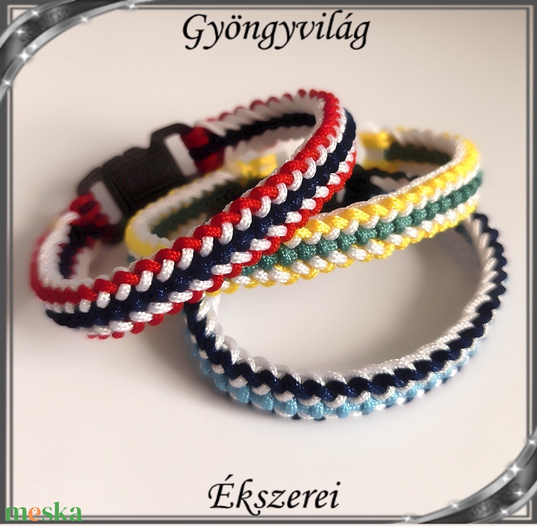 Ékszerek-karkötők: Makramé paracord karkötő SK-M 37-18  fémmentes 3db - ékszer - karkötő - fonott karkötő - Meska.hu
