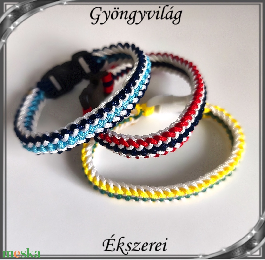 Ékszerek-karkötők: Makramé paracord karkötő SK-M 37-18  fémmentes 3db - ékszer - karkötő - fonott karkötő - Meska.hu