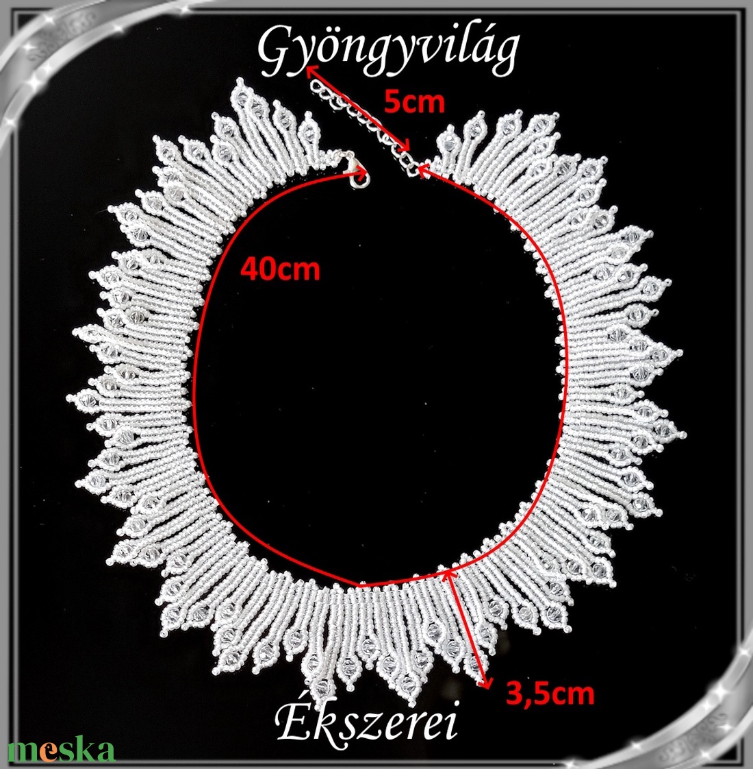 Ékszerek-nyakláncok: Esküvői, alkalmi ékszer szett,  SL-GY11-3-2 - esküvő - ékszer - nyaklánc - Meska.hu