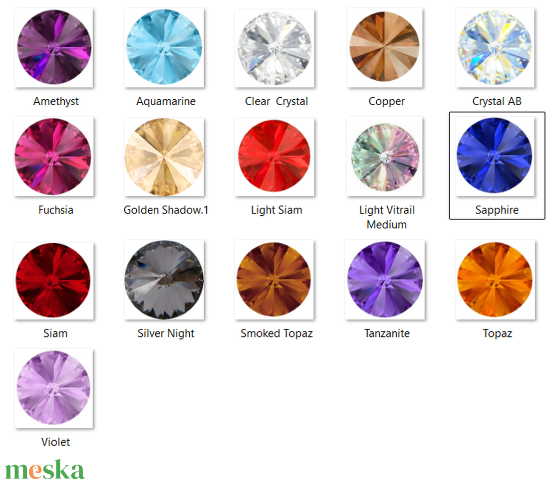 Swarovski kristály medál: SWM rivoli (1122) 14mm - kellékek & szerszámok - gyöngyfűzés kellékek - swarovski kristályok - Meska.hu