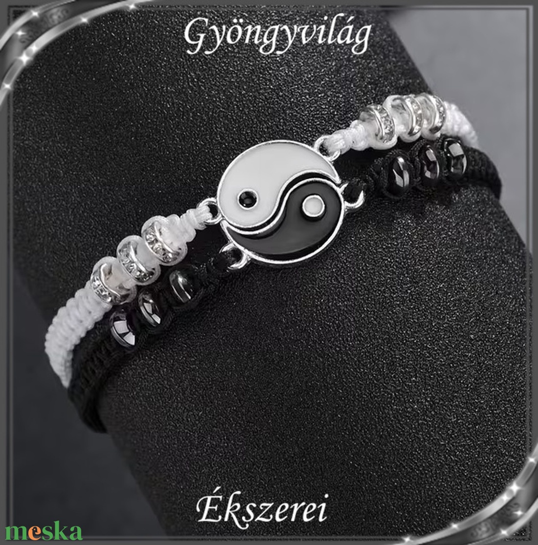 Ékszerek-karkötők: Makramé karkötő SK-M 43-2   2db karkötő - ékszer - karkötő - gyöngyös karkötő - Meska.hu