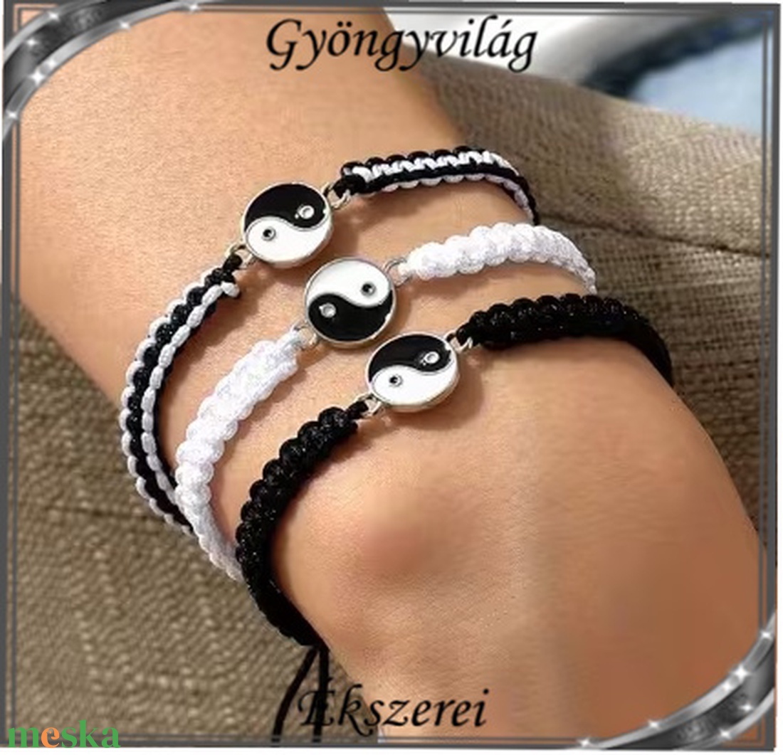 Ékszerek-karkötők: Makramé karkötő SK-M 43-4   3db karkötő - ékszer - karkötő - gyöngyös karkötő - Meska.hu