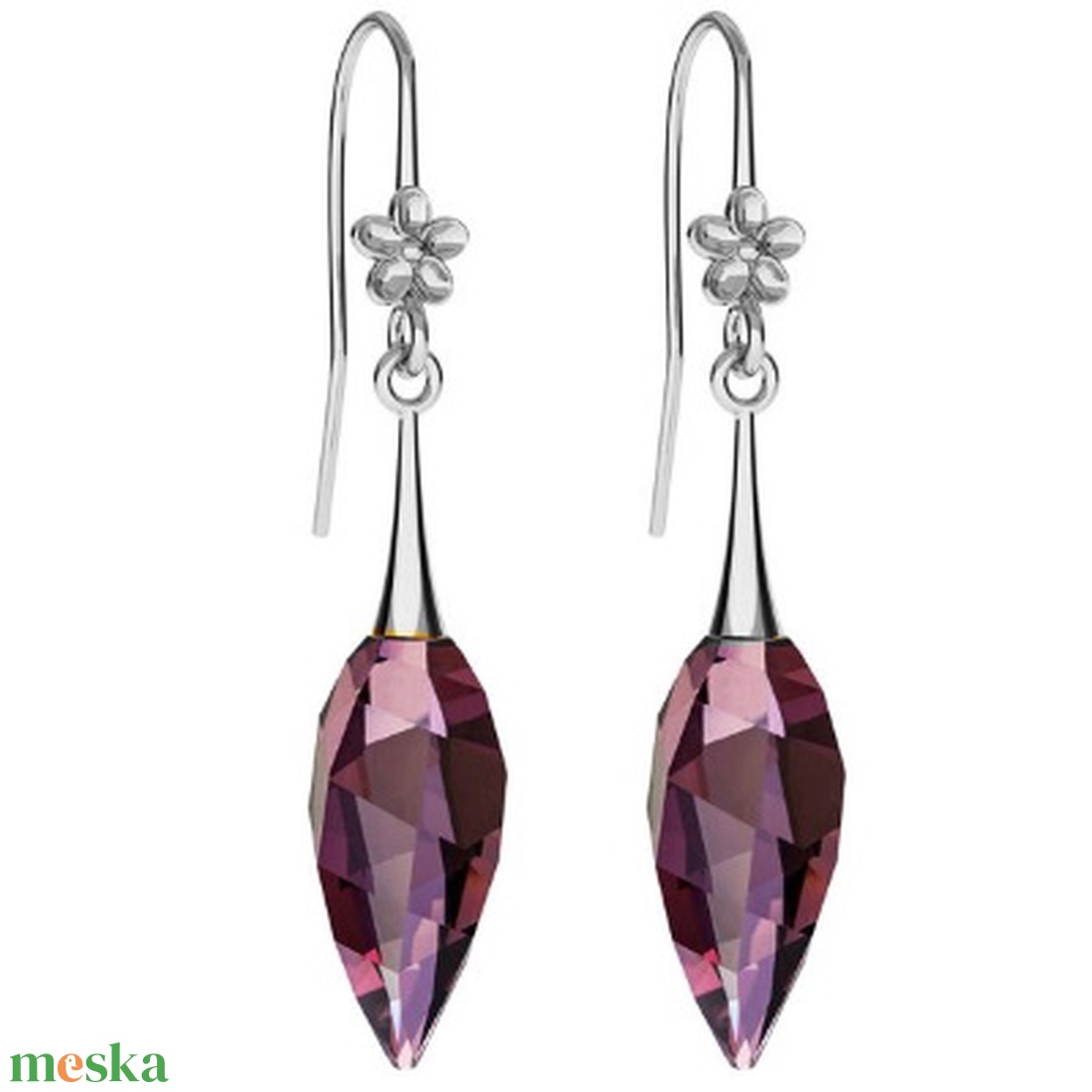  925-ös sterling ezüst ékszerkellék: fülbevalóalap akasztós EFK A 73-2 - kellékek & szerszámok - ékszerkellék - fülbevaló alap - Meska.hu