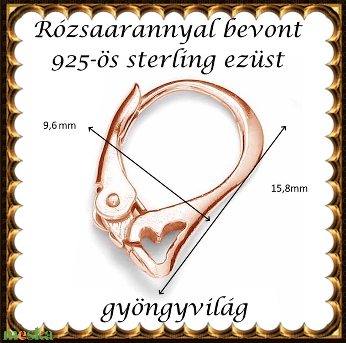 925-ös sterling ezüst ékszerkellék: fülbevaló kapocs, biztonsági-francia kapcsos EFK K 28RG - kellékek & szerszámok - ékszerkellék - fülbevaló kapocs - Meska.hu