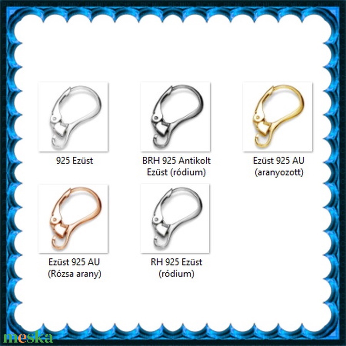 925-ös sterling ezüst ékszerkellék: fülbevaló kapocs, biztonsági-francia kapcsos EFK K 33RG - kellékek & szerszámok - ékszerkellék - fülbevaló kapocs - Meska.hu