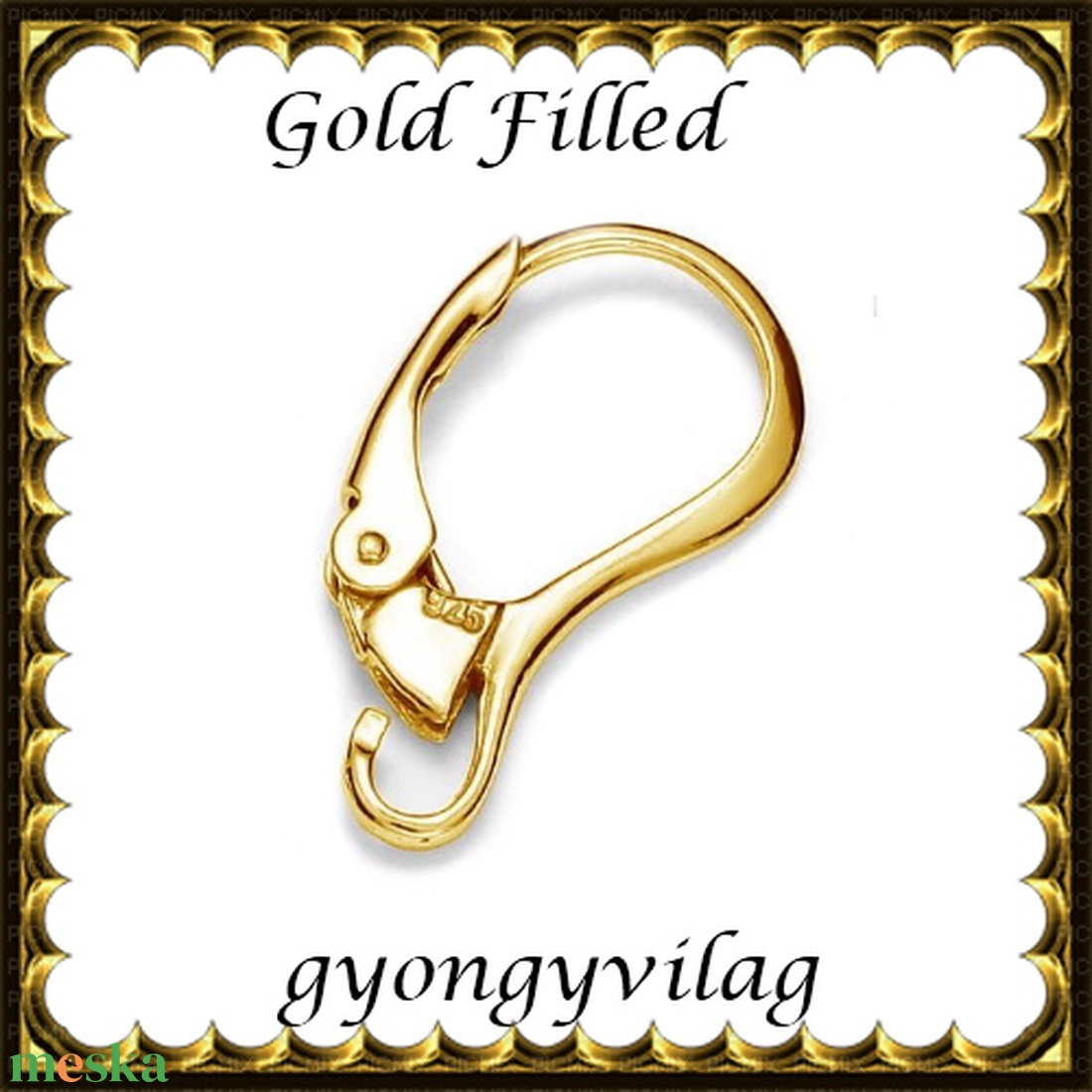 925-ös sterling ezüst ékszerkellék: fülbevaló kapocs, biztonsági-francia kapcsos EFK K 33G - kellékek & szerszámok - ékszerkellék - fülbevaló kapocs - Meska.hu