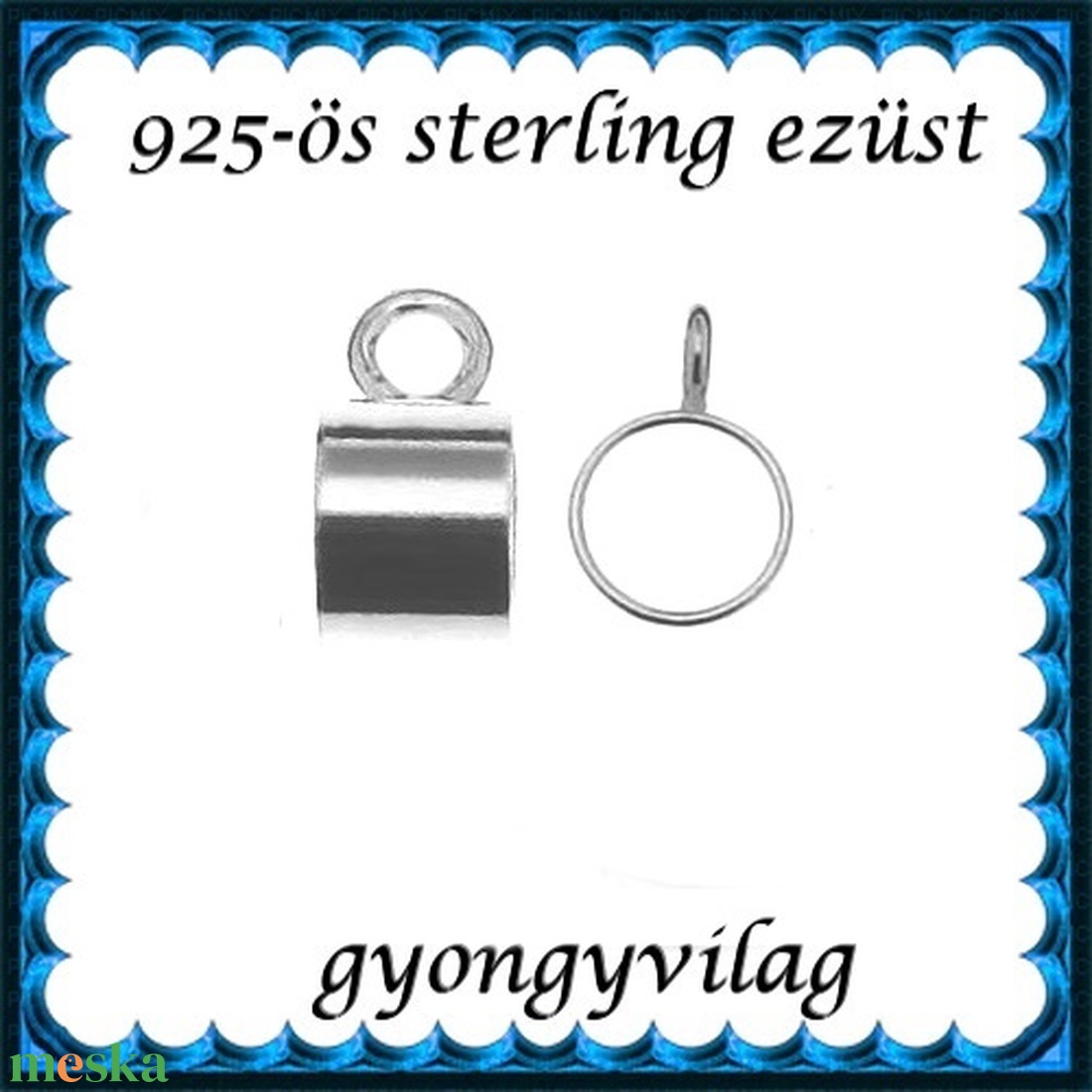 925-ös sterling ezüst ékszerkellék: medáltartó, medálkapocs EMT 37 - kellékek & szerszámok - ékszerkellék - medáltartó, medálkapocs - Meska.hu