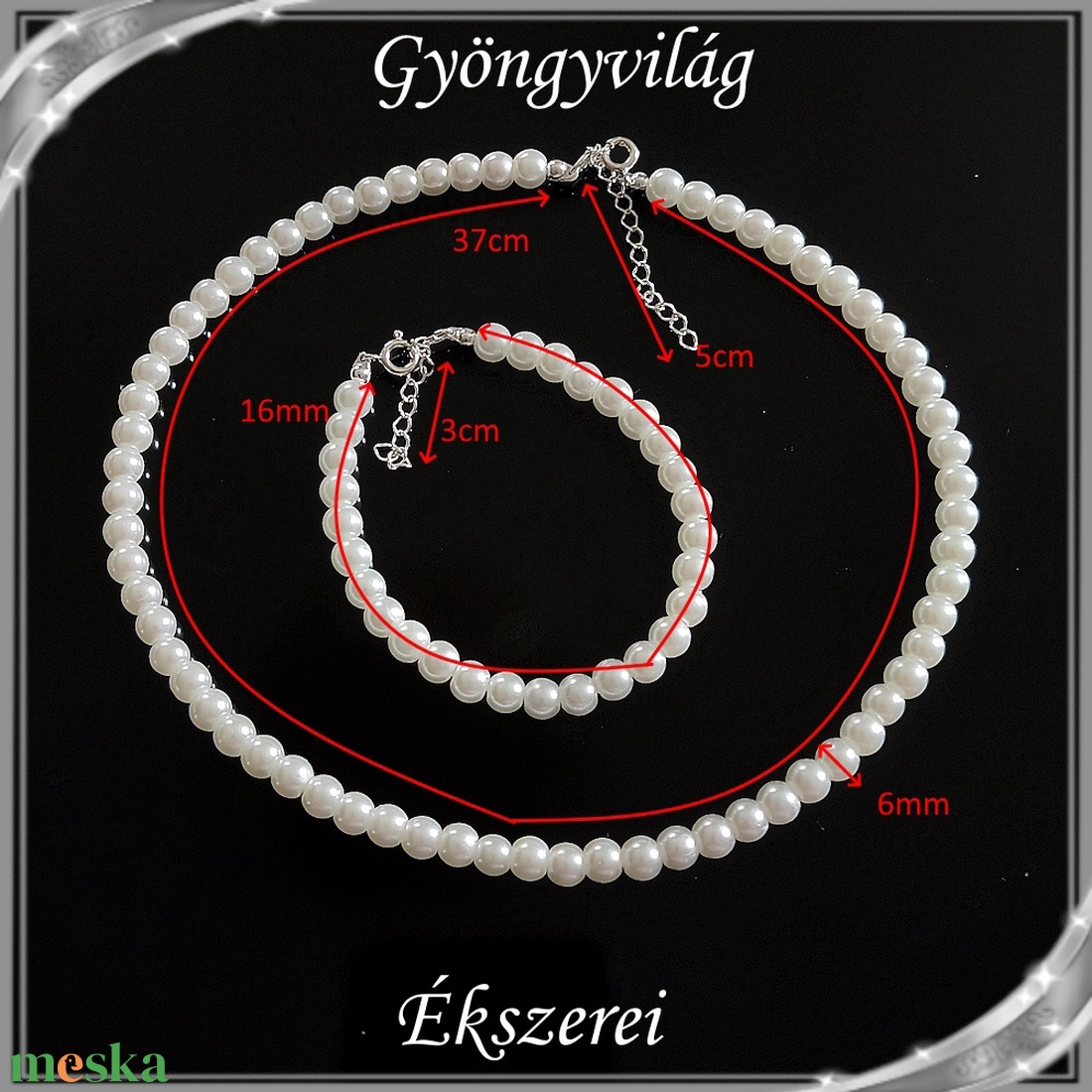 Ékszerek-szettek: Esküvői, menyasszonyi, alkalmi egy soros, SSZ-ÜT001 sterling ezüst kpoccsal. - esküvő - ékszer - nyaklánc - Meska.hu