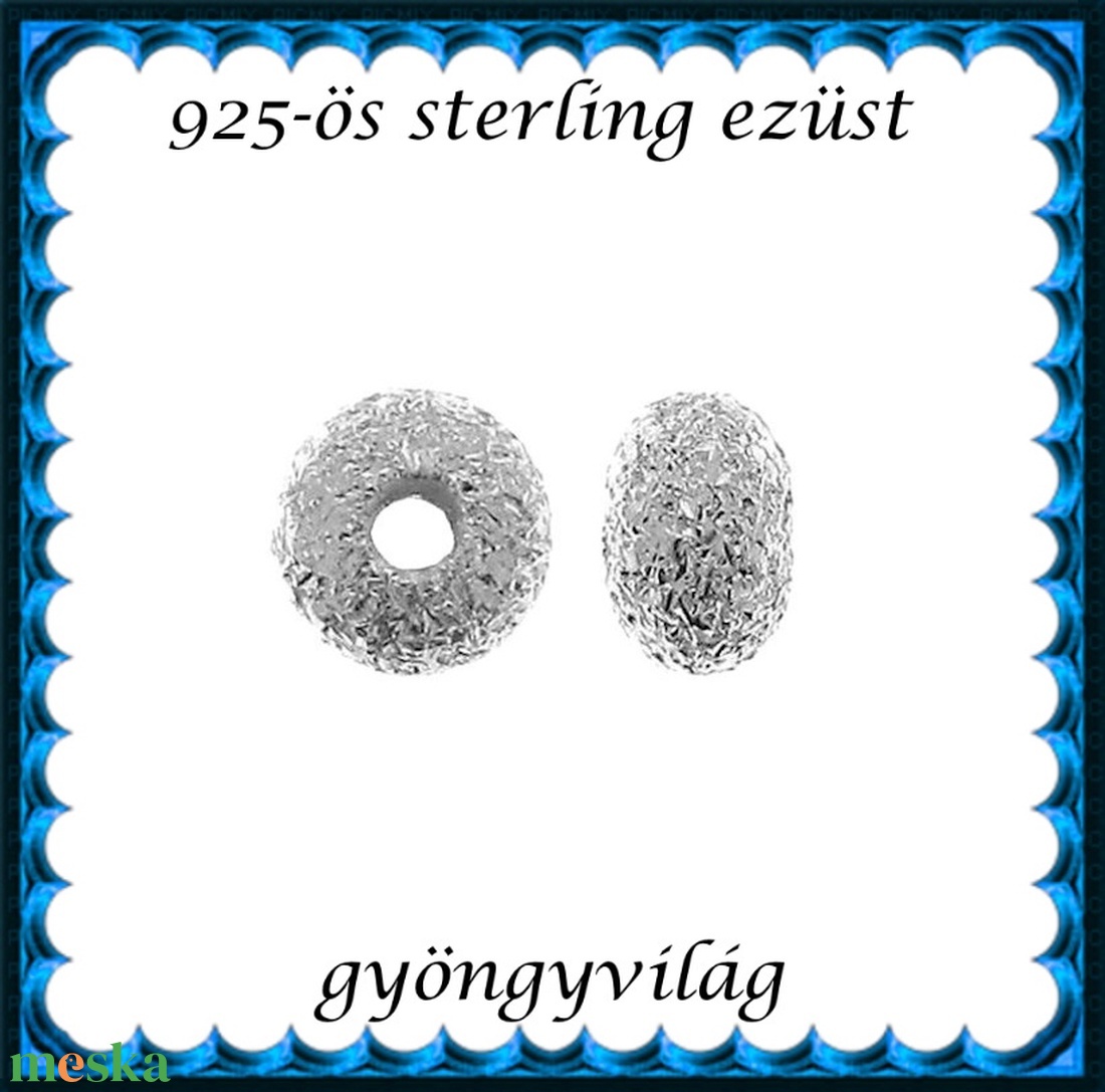 925-ös sterling ezüst ékszerkellék: köztes / gyöngy / dísz EKÖ 102-3  - kellékek & szerszámok - gyöngyfűzés kellékek - fém köztesek - Meska.hu