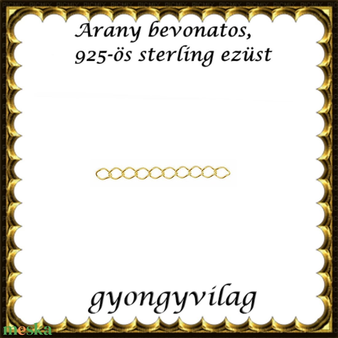 925-ös sterling ezüst ékszerkellék: lánchosszabbító ELK LH 05-3g - kellékek & szerszámok - ékszerkellék - lánchosszabbító - Meska.hu