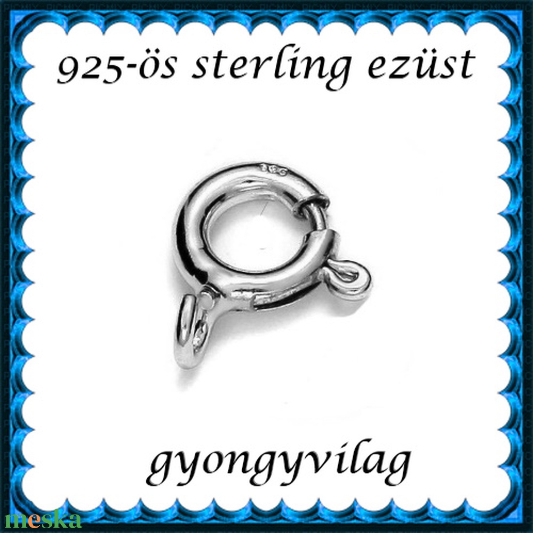 925-ös sterling ezüst ékszerkellék: lánckapocs / 1soros lánckapocs ELK 1S 12-1-8,5e - kellékek & szerszámok - gyöngyfűzés kellékek - egyéb alkatrész - Meska.hu