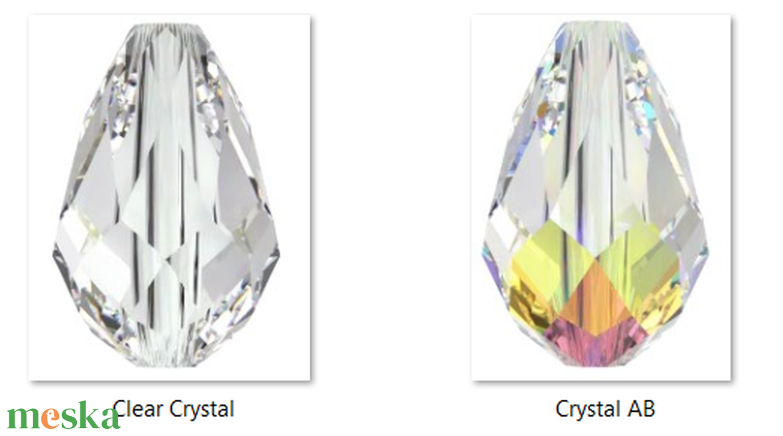 Swarovski kristály gyöngy: csepp SW5500-12 - kellékek & szerszámok - gyöngyfűzés kellékek - swarovski kristályok - Meska.hu