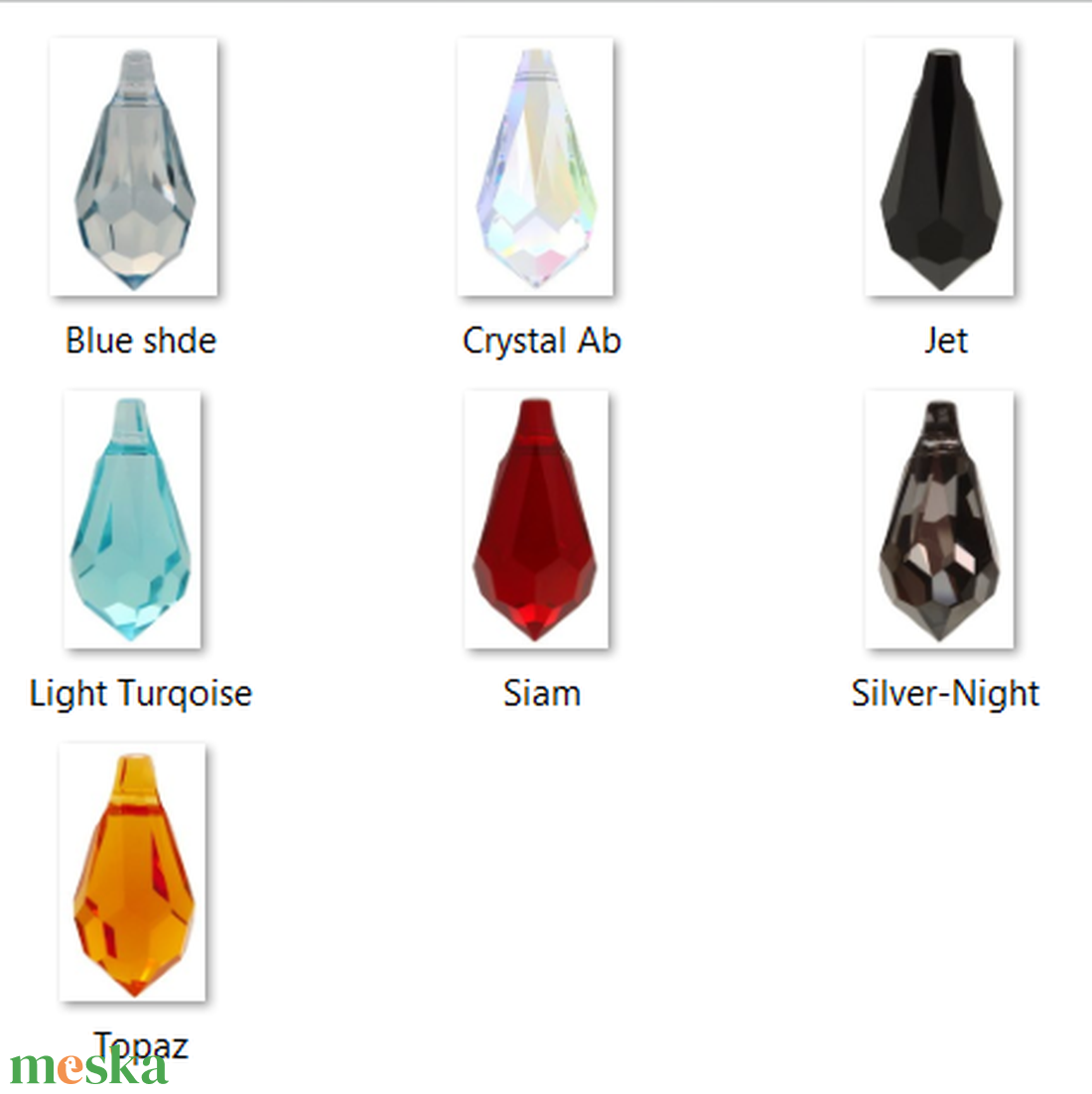 Swarovski kristály medál: csepp SW6000-15 - kellékek & szerszámok - gyöngyfűzés kellékek - swarovski kristályok - Meska.hu