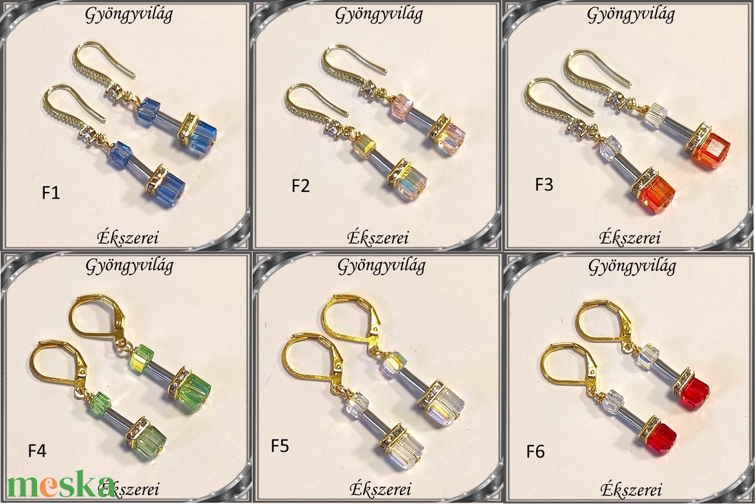 Ékszerek-szettek: karkötő-fülbevaló szett SSZ-ÜGY002   cour de lion jellegű több variációban - ékszer - ékszerszett - Meska.hu