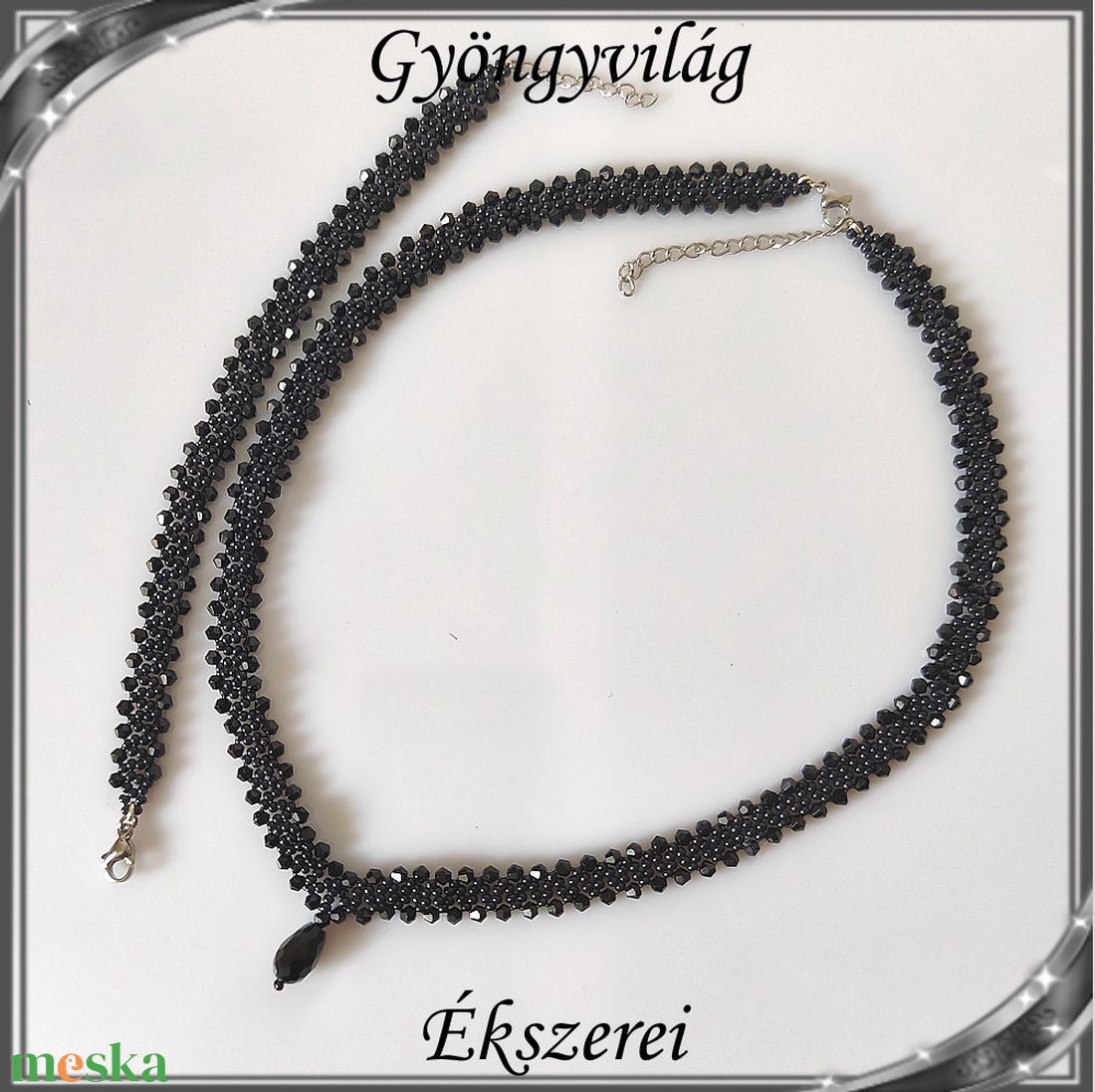 Ékszerek-szettek: Esküvői, menyasszonyi, alkalmi ékszer szett,  SSZ-ÜGY004 01 fekete - esküvő - ékszer - ékszerszett - Meska.hu