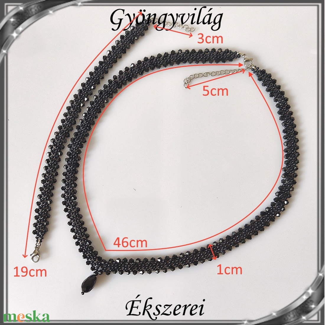Ékszerek-szettek: Esküvői, menyasszonyi, alkalmi ékszer szett,  SSZ-ÜGY004 01 fekete - esküvő - ékszer - ékszerszett - Meska.hu