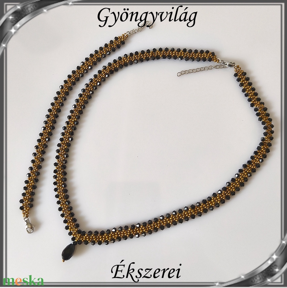 Ékszerek-szettek: Esküvői, menyasszonyi, alkalmi ékszer szett,  SSZ-ÜGY004 02 fekete-bronz - esküvő - ékszer - ékszerszett - Meska.hu