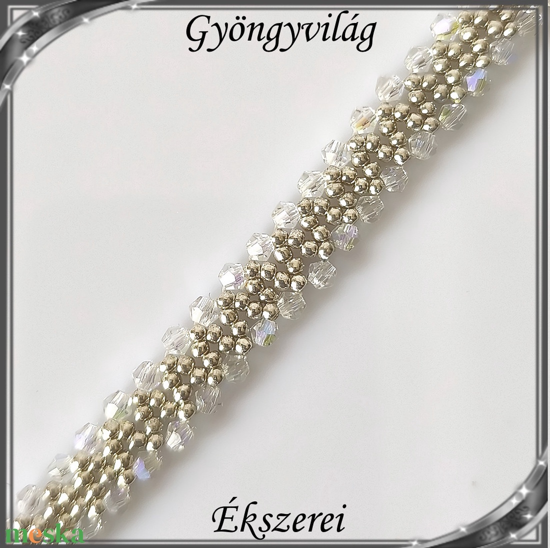 Ékszerek-szettek: Esküvői, menyasszonyi, alkalmi ékszer szett,  SSZ-ÜGY004 04 crystal AB-ezüst - esküvő - ékszer - ékszerszett - Meska.hu