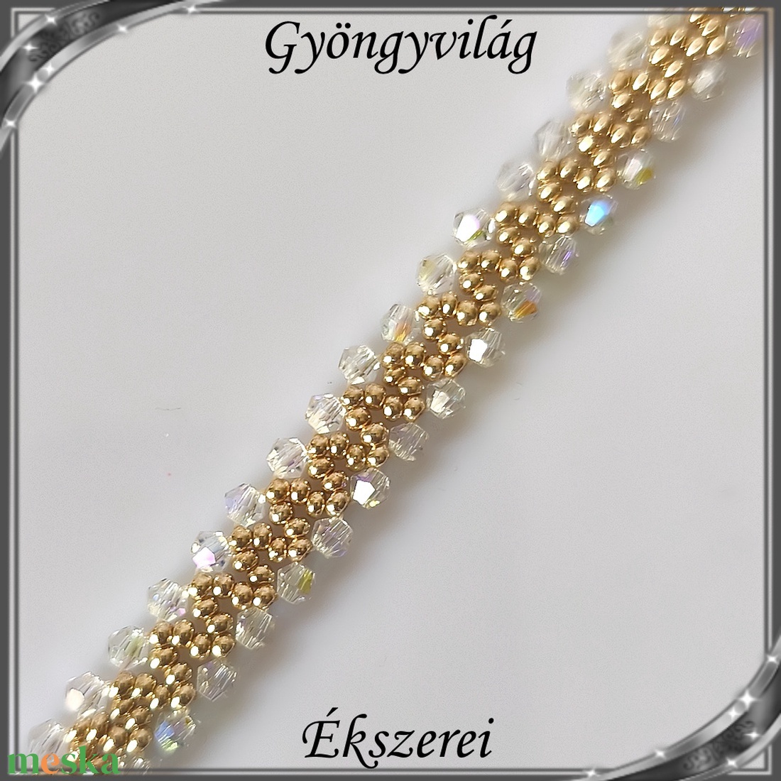 Ékszerek-szettek: Esküvői, menyasszonyi, alkalmi ékszer szett,  SSZ-ÜGY004 05 crystal AB-arany - esküvő - ékszer - ékszerszett - Meska.hu