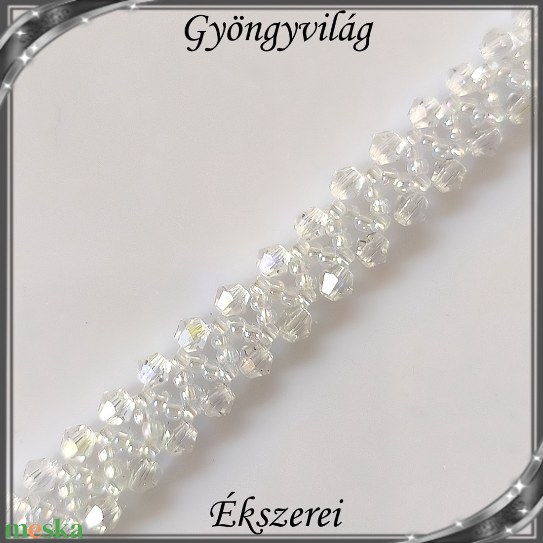 Ékszerek-szettek: Esküvői, menyasszonyi, alkalmi ékszer szett,  SSZ-ÜGY004 06 crystal AB-clear irizáló - esküvő - ékszer - ékszerszett - Meska.hu