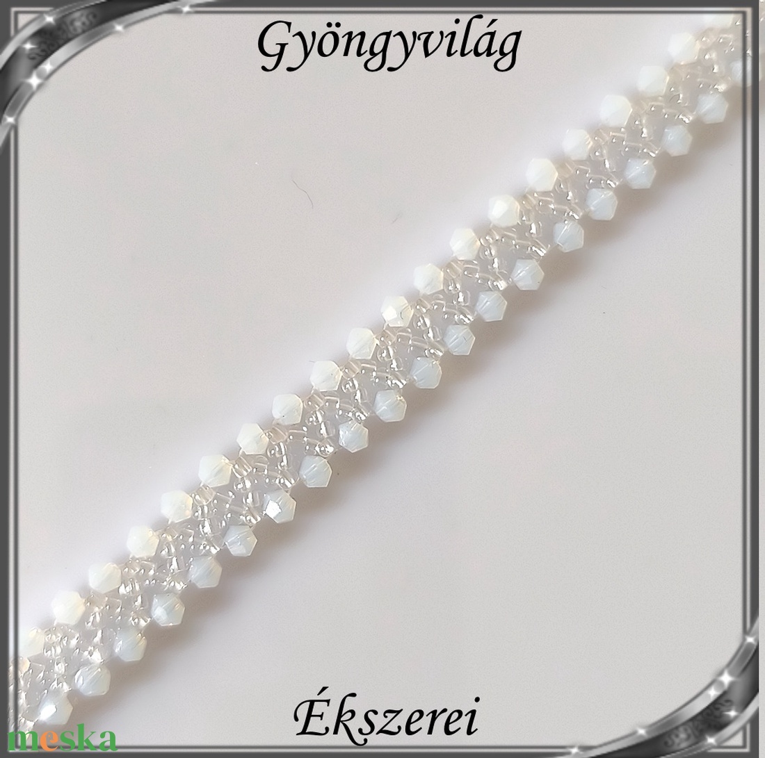 Ékszerek-szettek: Esküvői, menyasszonyi, alkalmi ékszer szett,  SSZ-ÜGY004 08 white opal-clear - esküvő - ékszer - ékszerszett - Meska.hu