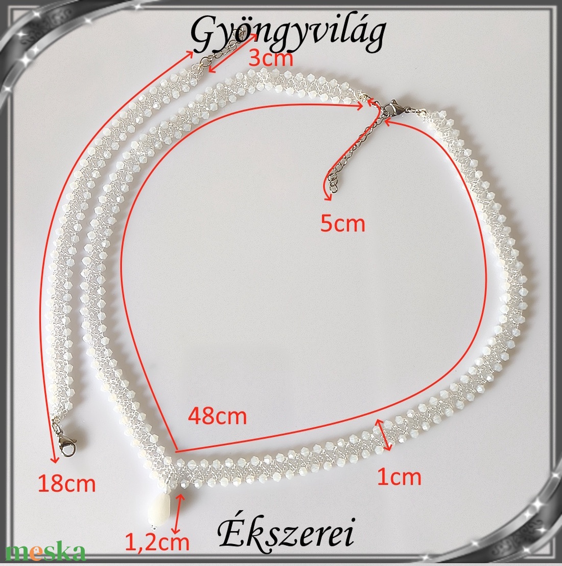 Ékszerek-szettek: Esküvői, menyasszonyi, alkalmi ékszer szett,  SSZ-ÜGY004 08 white opal-clear - esküvő - ékszer - ékszerszett - Meska.hu