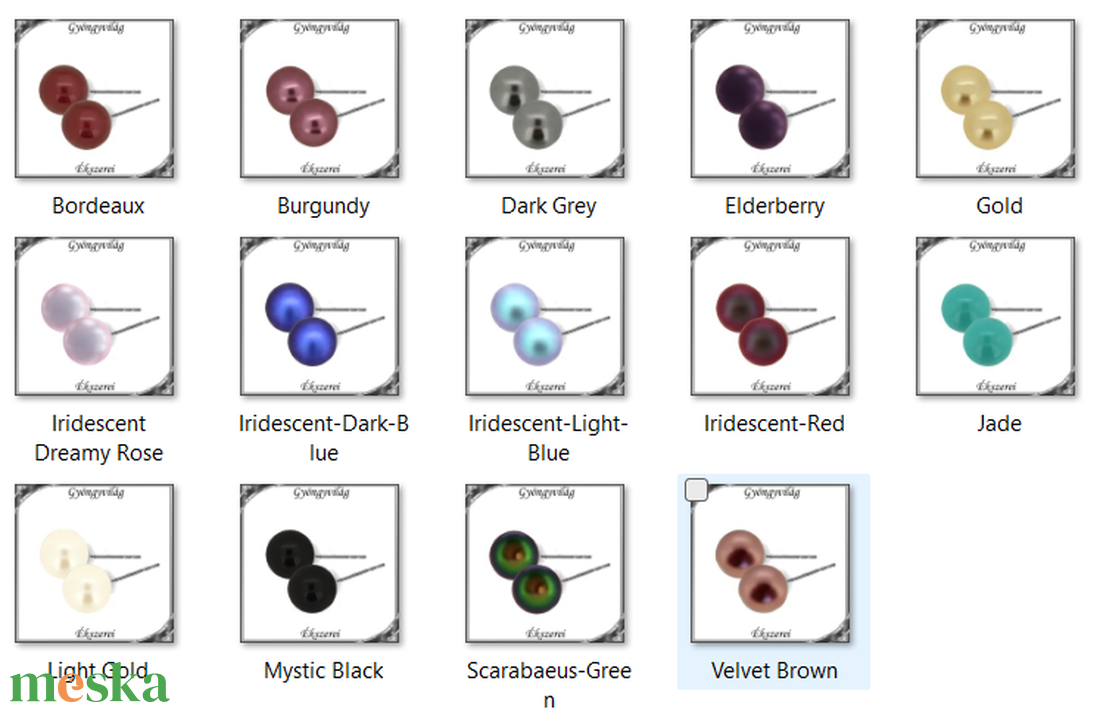 Ékszerek-fülbevalók: Swarovski félig fúrt gömb 6mm több színben SF-SW5818-01-6 925 - ékszer - fülbevaló - pötty fülbevaló - Meska.hu