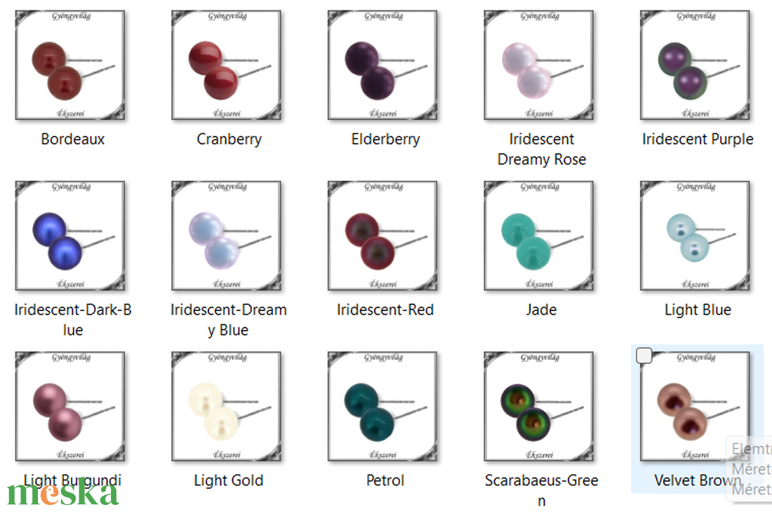 Ékszerek-fülbevalók: Swarovski félig fúrt gömb 6mm több színben SF-SW5818-01-6 NA - ékszer - fülbevaló - pötty fülbevaló - Meska.hu