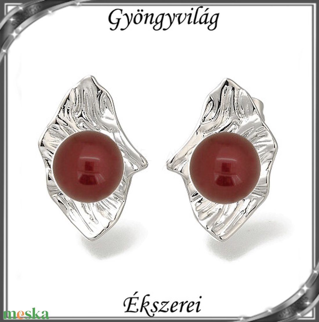 Ékszerek-fülbevalók: Swarovski félig fúrt gömb 8mm több színben SF-SW5818-11-8 PL - ékszer - fülbevaló - pötty fülbevaló - Meska.hu