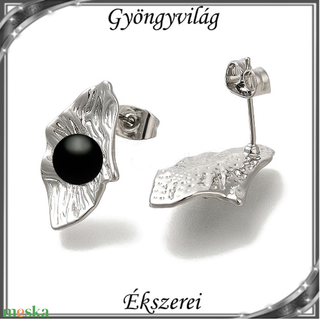 Ékszerek-fülbevalók: Swarovski félig fúrt gömb 6mm több színben SF-SW5818-11-6 PL - ékszer - fülbevaló - pötty fülbevaló - Meska.hu