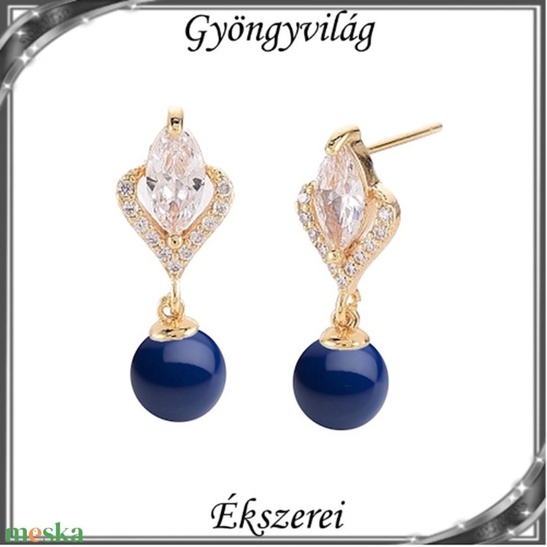 Ékszerek-fülbevalók: Swarovski félig fúrt gömb 6mm több színben SF-SW5818-10-6 18K - ékszer - fülbevaló - pötty fülbevaló - Meska.hu