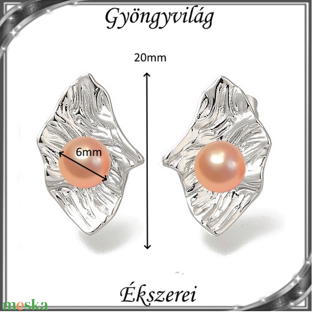 Ékszerek-fülbevalók: igazgyöngy félig fúrt gömb 8mm SF-IGY01-6 PL több szinben - ékszer - fülbevaló - pötty fülbevaló - Meska.hu