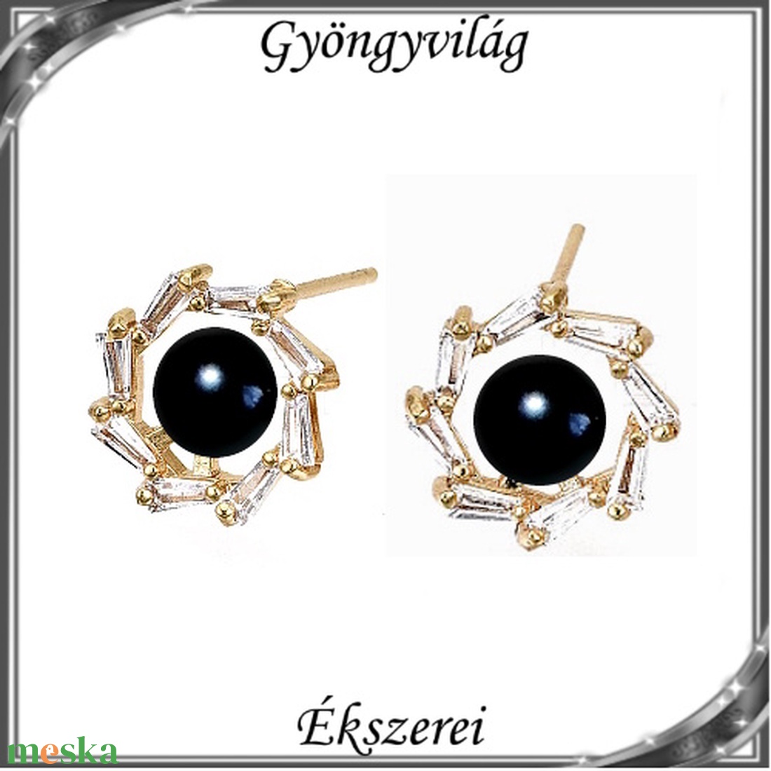 Ékszerek-fülbevalók: igazgyöngy félig fúrt gömb 7mm SF-IGY02-7 18k  - ékszer - fülbevaló - pötty fülbevaló - Meska.hu