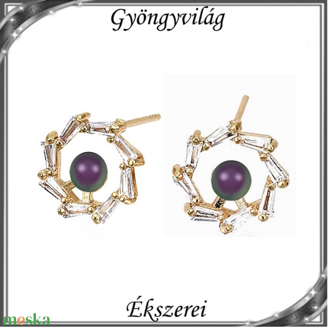 Ékszerek-fülbevalók: Swarovski félig fúrt gömb 4mm több színben SF-SW5818-12-4 18K - ékszer - fülbevaló - pötty fülbevaló - Meska.hu