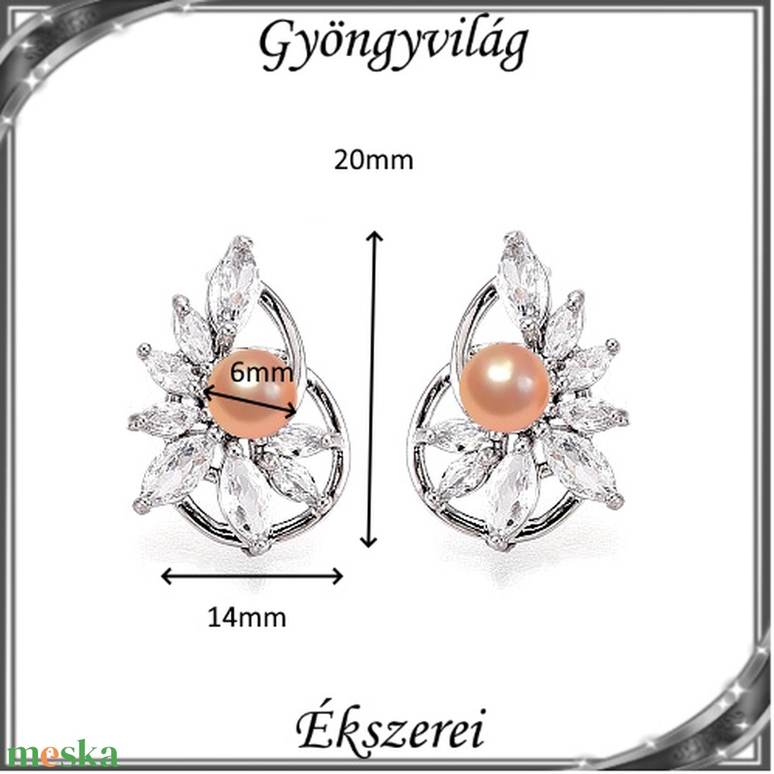 Ékszerek-fülbevalók: igazgyöngy félig fúrt gömb 6mm SF-IGY03-6 PL több szinben - ékszer - fülbevaló - pötty fülbevaló - Meska.hu