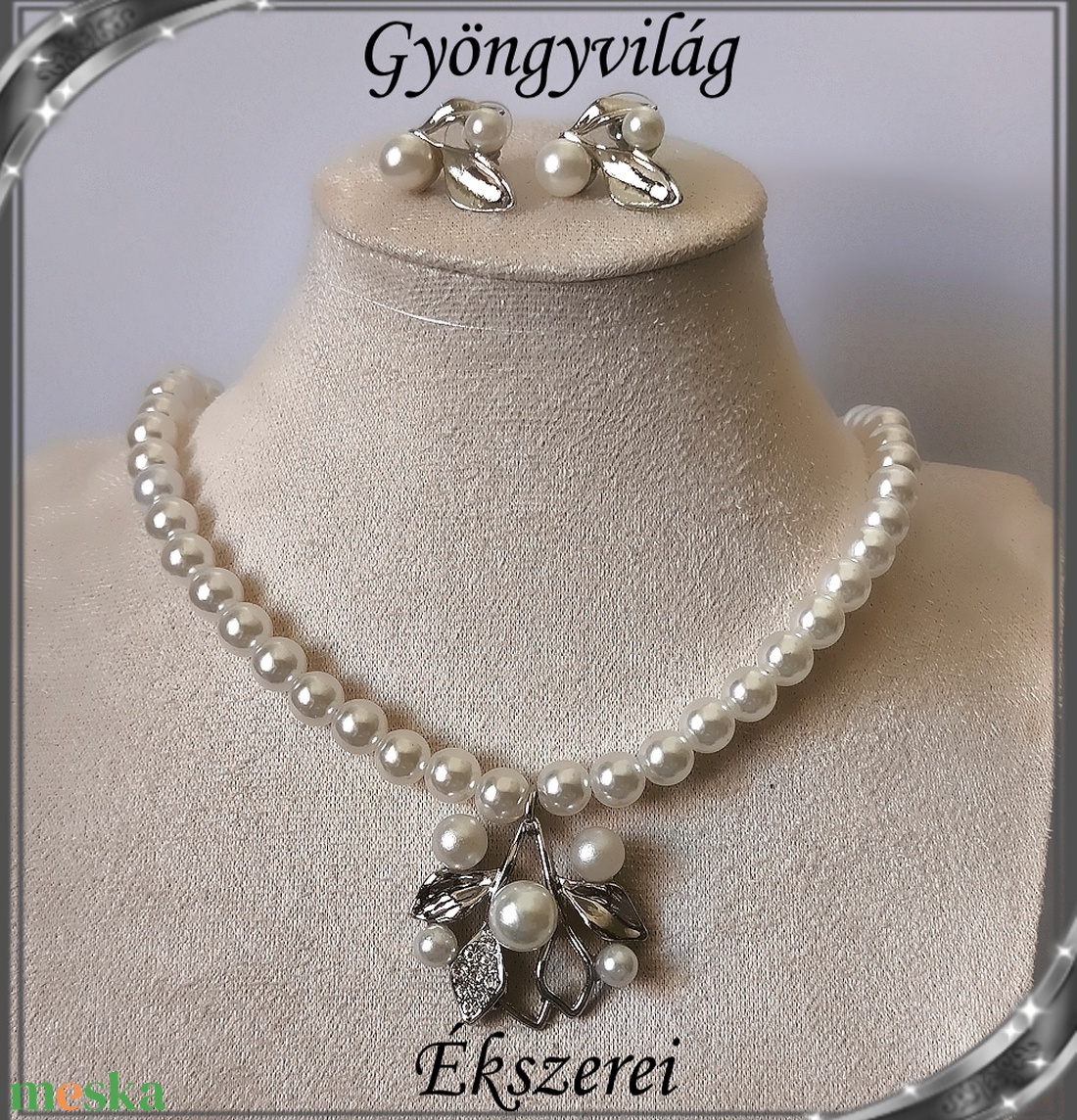 Ékszerek-szettek: Esküvői, menyasszonyi, alkalmi ékszer szett,  SSZ-05-01 - esküvő - ékszer - ékszerszett - Meska.hu
