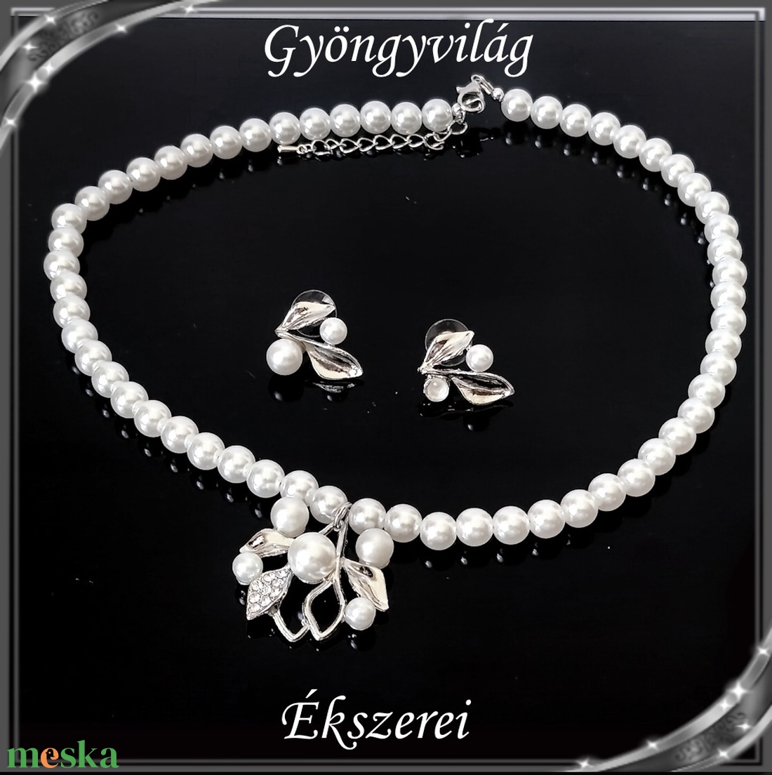 Ékszerek-szettek: Esküvői, menyasszonyi, alkalmi ékszer szett,  SSZ-05-01 - esküvő - ékszer - ékszerszett - Meska.hu
