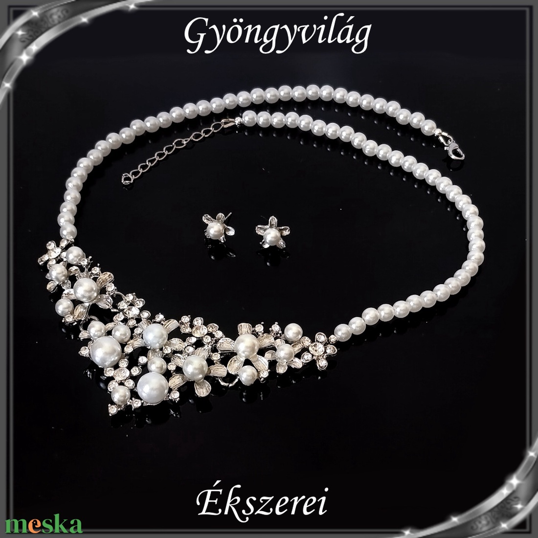 Ékszerek-szettek: Esküvői, menyasszonyi, alkalmi ékszer szett,  SSZ-05-02 - esküvő - ékszer - ékszerszett - Meska.hu