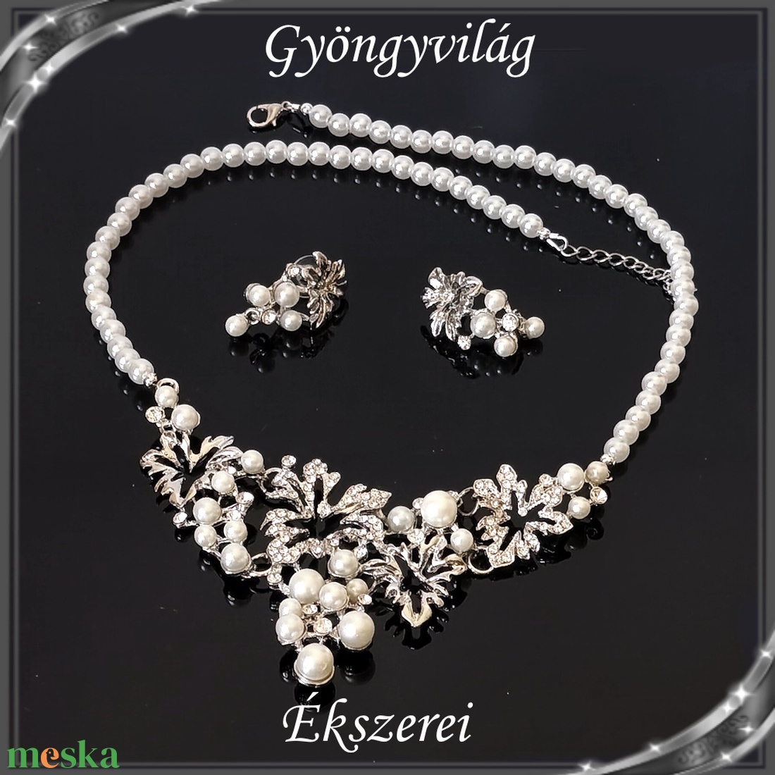 Ékszerek-szettek: Esküvői, menyasszonyi, alkalmi ékszer szett,  SSZ-05-03 - esküvő - ékszer - ékszerszett - Meska.hu