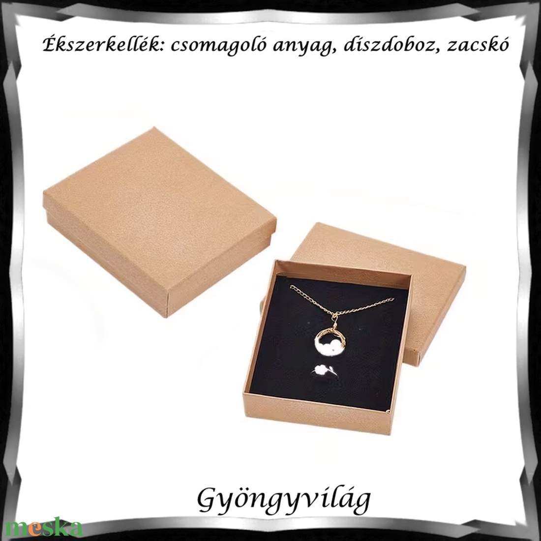 Ékszerkellék: ékszer doboz, díszdoboz, zacskó BEK-EK-D04 11x13cm - ékszer - ékszertartó - ékszerdoboz - Meska.hu