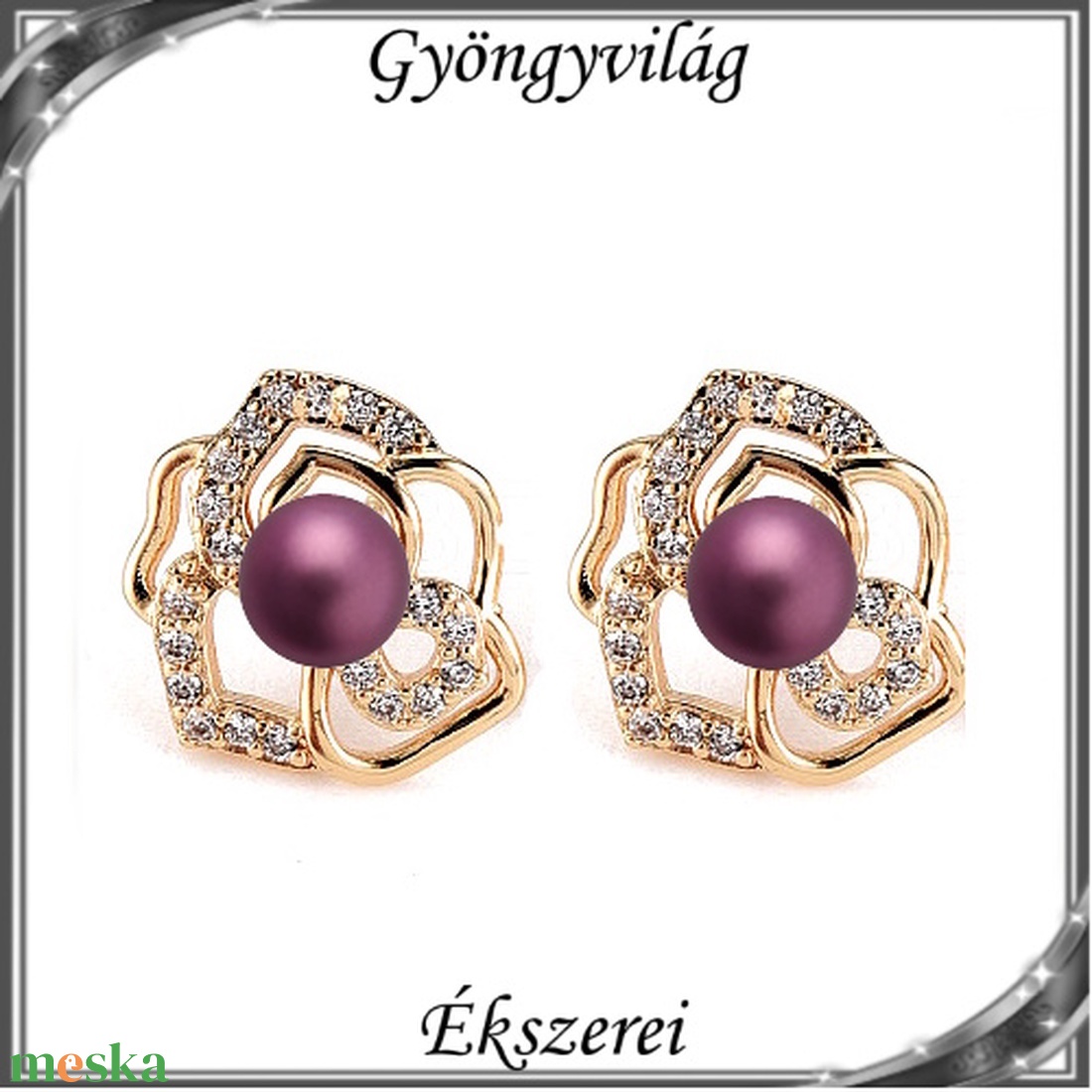 Ékszerek-fülbevalók: Swarovski félig fúrt gömb 4/6mm több színben SF-SW5818-14 18K - ékszer - fülbevaló - pötty fülbevaló - Meska.hu