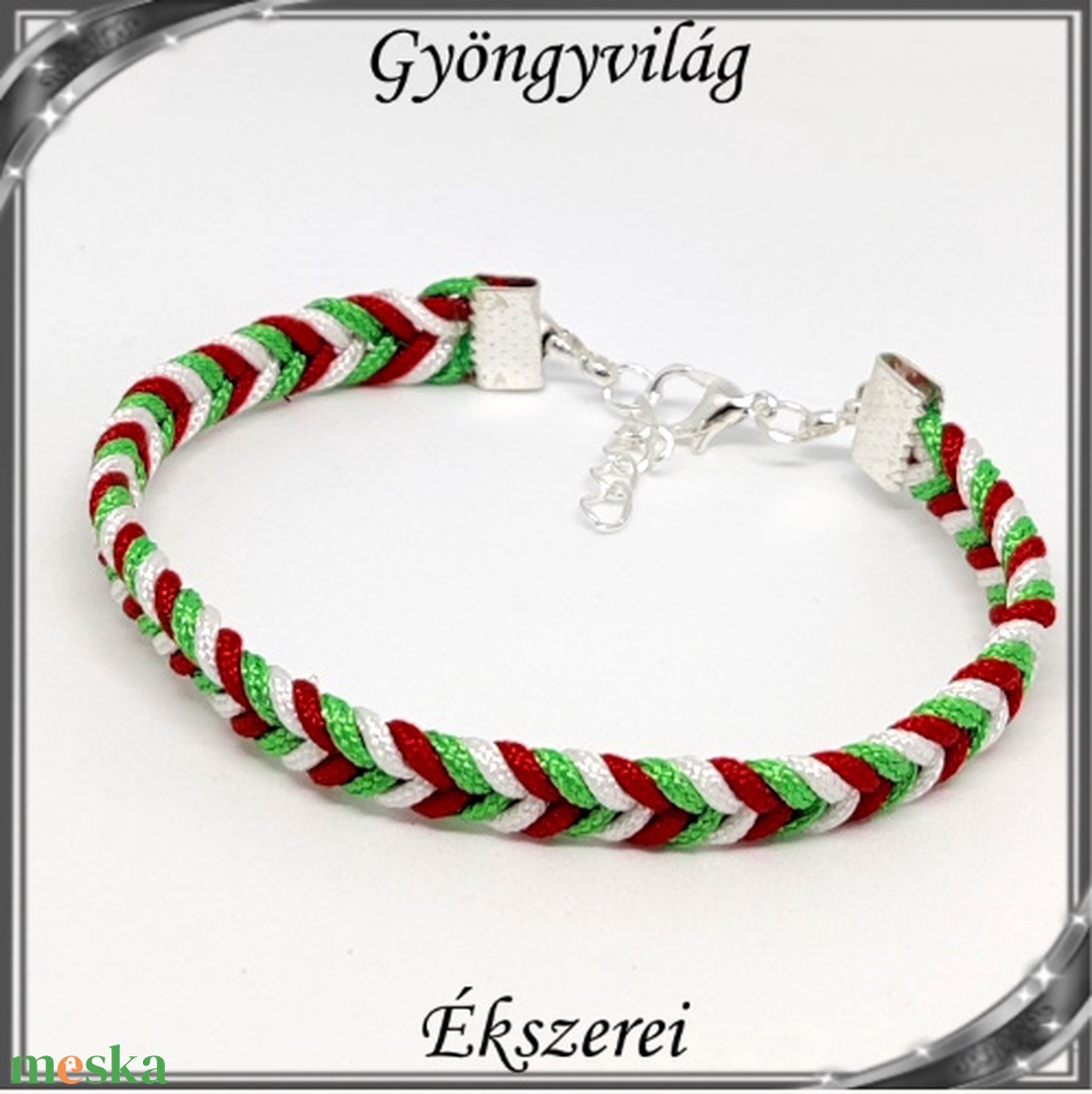 Ékszerek-szettek: Esküvői, menyasszonyi, alkalmi ékszer szett,  SSZ-07 02 ÜT  szürke - ékszer - karkötő - fonott karkötő - Meska.hu
