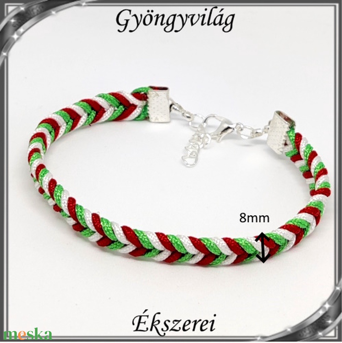 Ékszerek-szettek: Esküvői, menyasszonyi, alkalmi ékszer szett,  SSZ-07 02 ÜT  szürke - ékszer - karkötő - fonott karkötő - Meska.hu