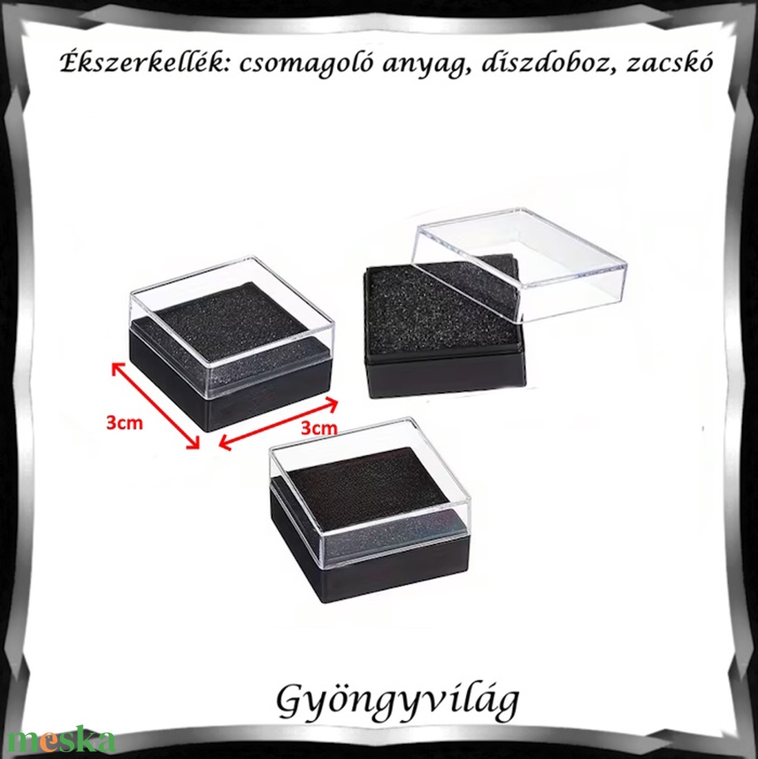 Ékszerkellék: ékszer doboz, díszdoboz, zacskó BEK-EK-D07 - ékszer - ékszertartó - ékszerdoboz - Meska.hu
