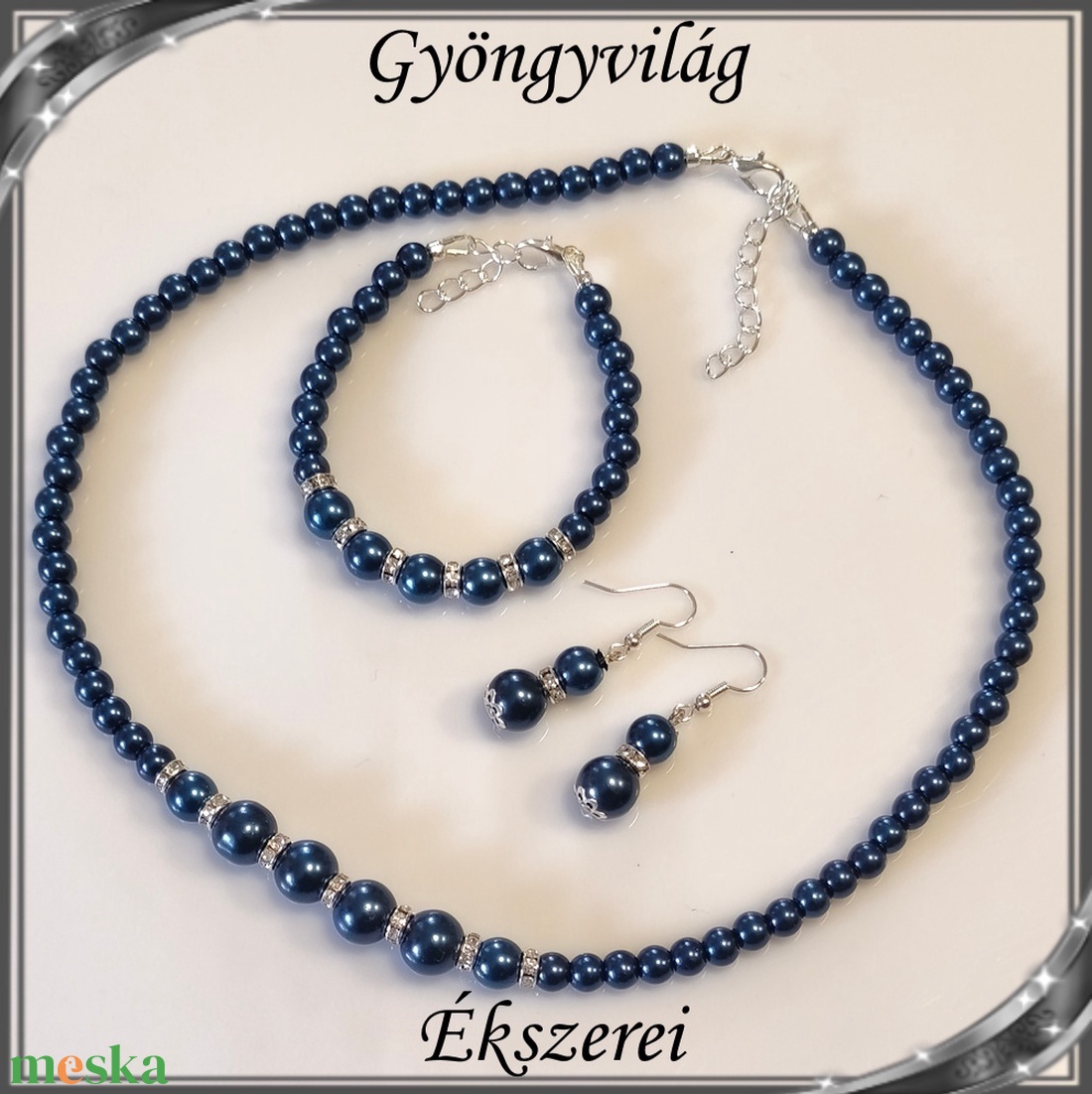 Ékszerek-szettek: Esküvői, menyasszonyi, alkalmi ékszer szett,  SSZ-12-ÜT-01  - esküvő - ékszer - ékszerszett - Meska.hu