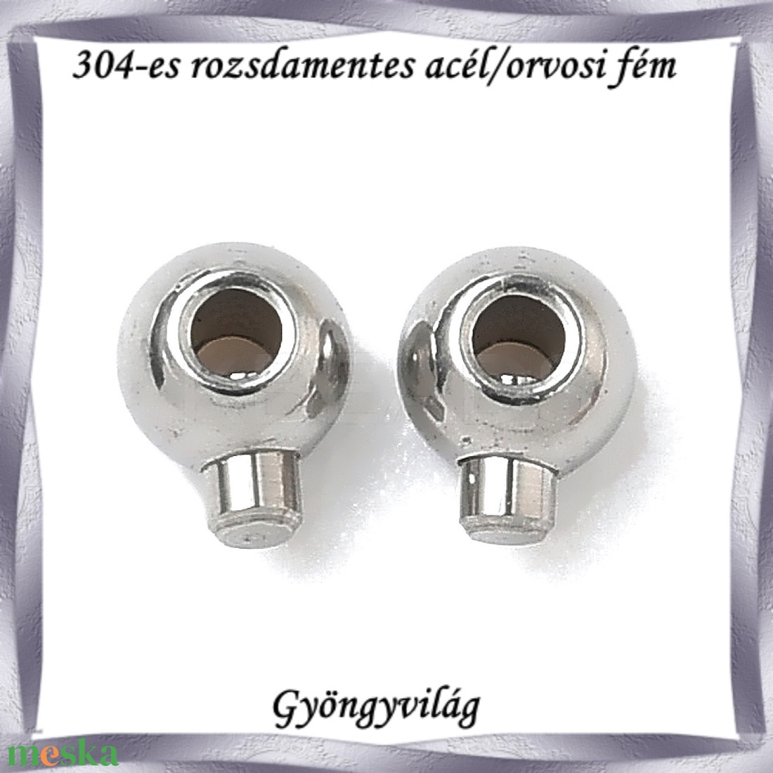 304 Nemes acél ékszerkellék: csomótakaró NACST 02 2db (1pár/cs) - kellékek & szerszámok - ékszerkellék - szalagvég, bőrvég, végzáró - Meska.hu