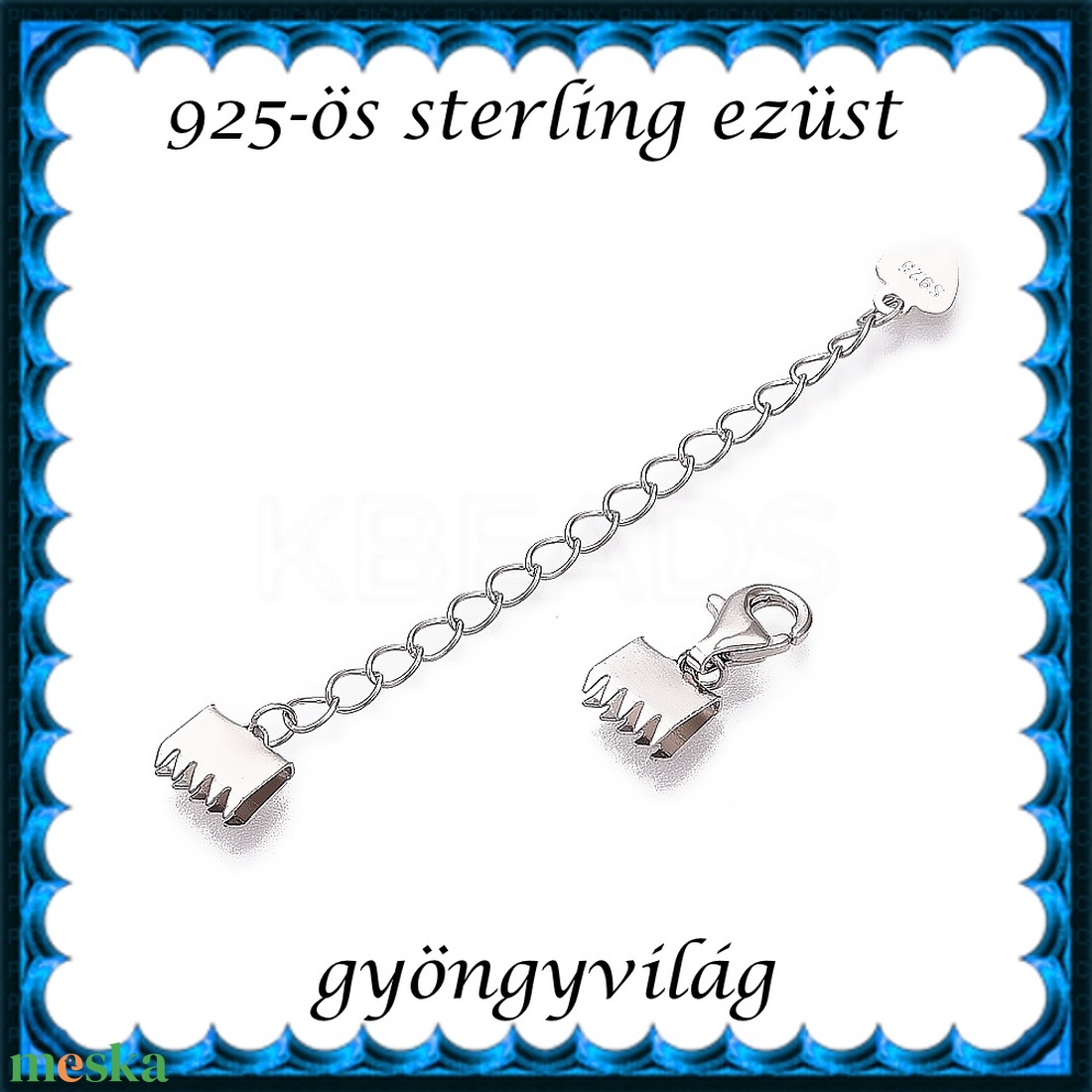 925-ös sterling ezüst ékszerkellék: lánckapocs / 1soros lánckapocs ELK 1s 47 - kellékek & szerszámok - ékszerkellék - nyaklánc kapocs - Meska.hu