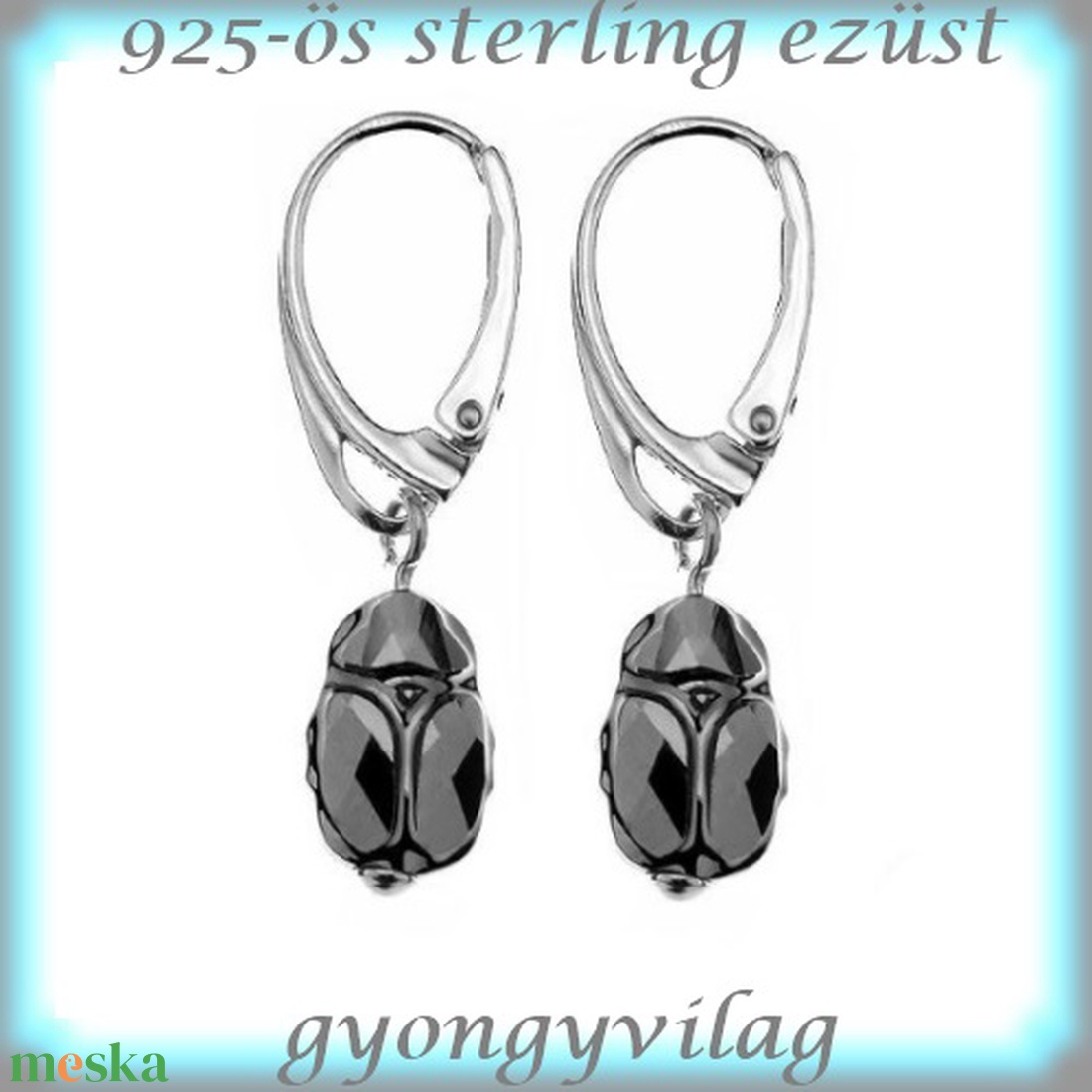  925-ös sterling ezüst ékszerkellék: fülbevalóalap biztonsági kapoccsal EFK K 14 - kellékek & szerszámok - ékszerkellék - fülbevaló alap - Meska.hu