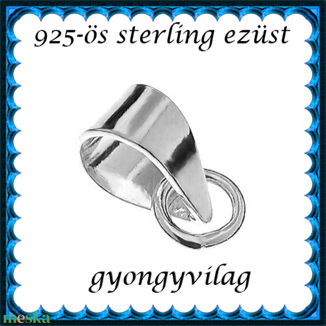 925-ös sterling ezüst ékszerkellék: medáltartó, medálkapocs EMT 40 - kellékek & szerszámok - ékszerkellék - medáltartó, medálkapocs - Meska.hu